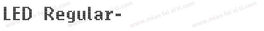 LED Regular字体转换